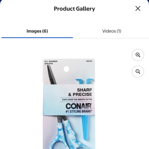 Conair Sharp & Precise 6 1/2” Barber Shears With Micro-Serrated Blades - Picture 1 of 7